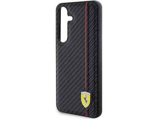 Ferrari Carbon Printed Line Case for Samsung Galaxy S24+ - Black