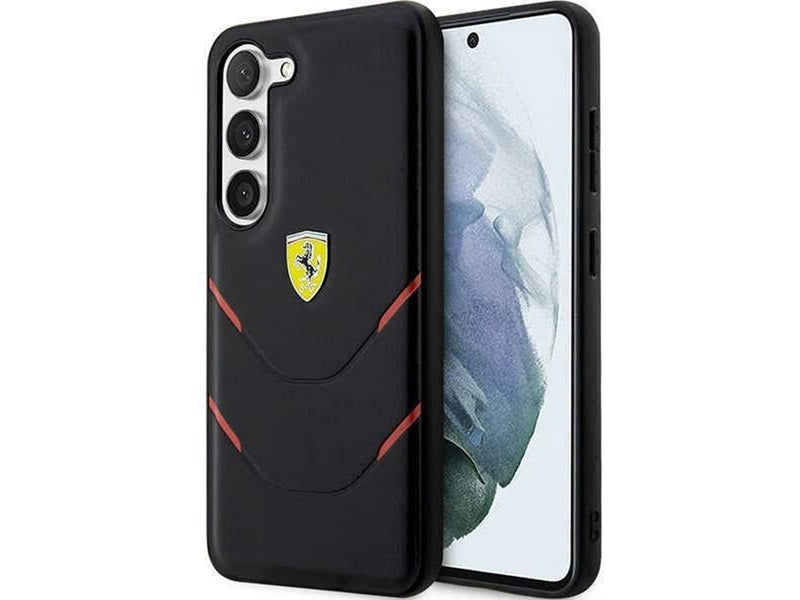 Ferrari Hot Stamp Lines Case for Samsung Galaxy S23+ - Black