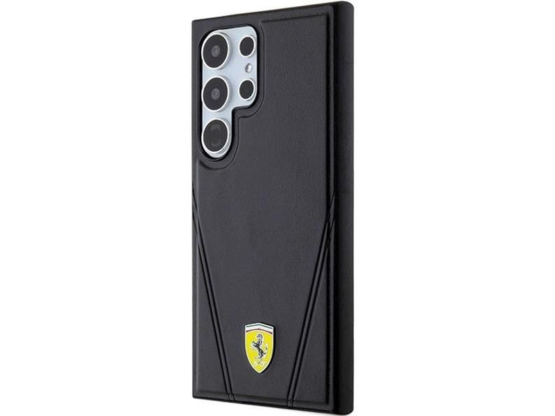 Ferrari Hot Stamp V Lines MagSafe Case for Samsung Galaxy S24 Ultra - Black
