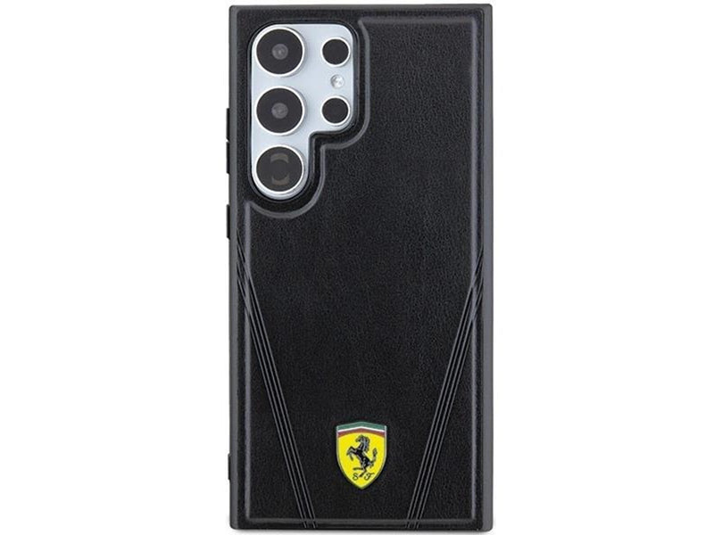 Ferrari Hot Stamp V Lines MagSafe Case for Samsung Galaxy S24 Ultra - Black