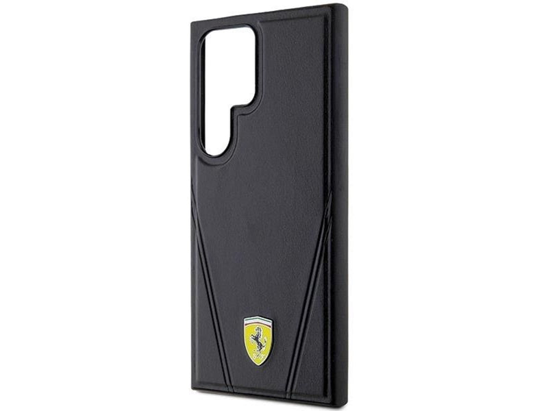 Ferrari Hot Stamp V Lines MagSafe Case for Samsung Galaxy S24 Ultra - Black