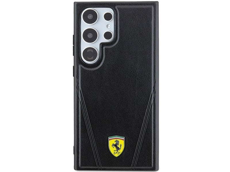 Ferrari Hot Stamp V Lines MagSafe Case for Samsung Galaxy S24 Ultra - Black