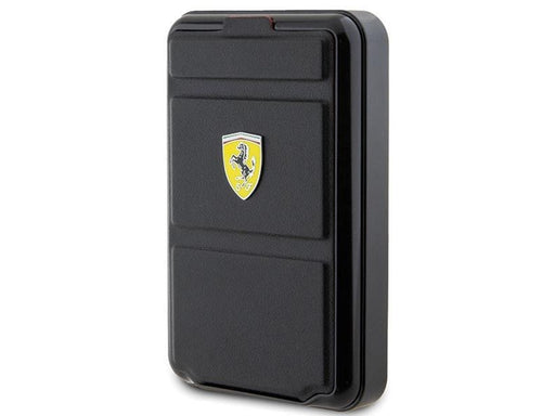 Ferrari Metal Logo MagSafe Inductive Power Bank 15W 10000 mAh with Stand Function - Black