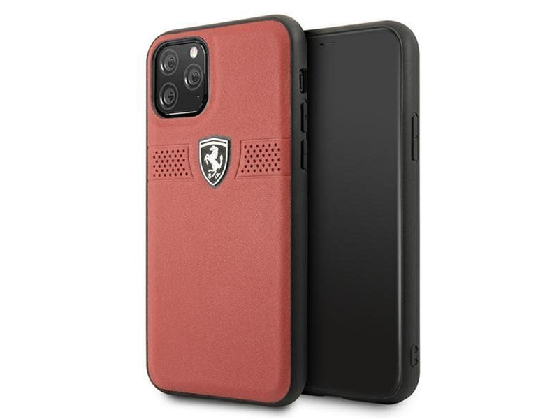 Ferrari Off Track Leather Case for iPhone 11 Pro - Red