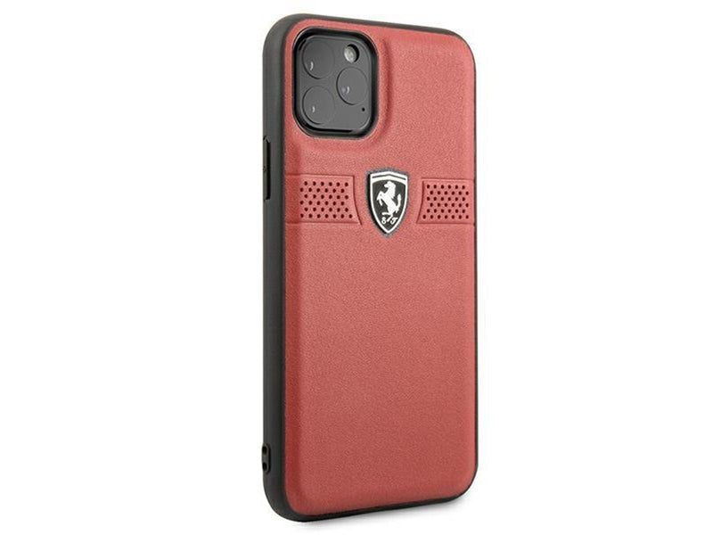 Ferrari Off Track Leather Case for iPhone 11 Pro - Red