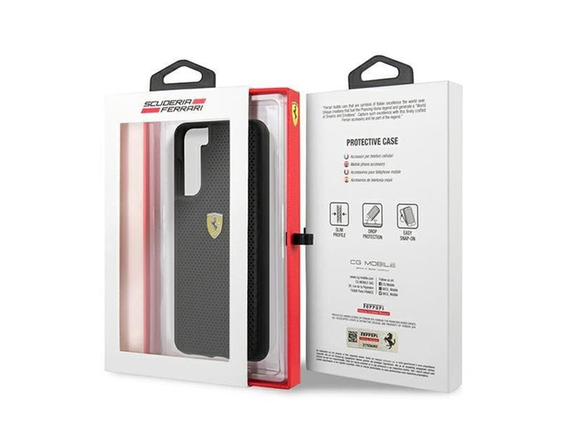 Ferrari On Track Perforated Case for Samsung Galaxy S21 - Black