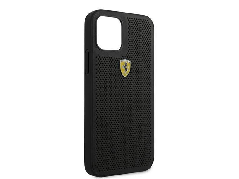 Ferrari On Track Perforated Case for iPhone 12 Pro Max - Black