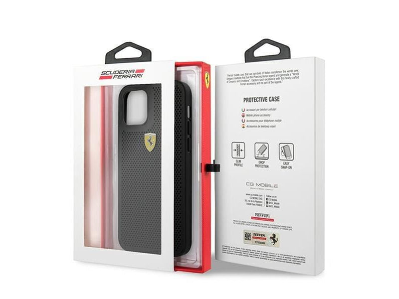 Ferrari On Track Perforated Case for iPhone 12 Pro Max - Black
