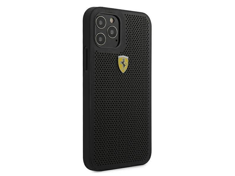 Ferrari On Track Perforated Case for iPhone 12 / iPhone 12 Pro - Black