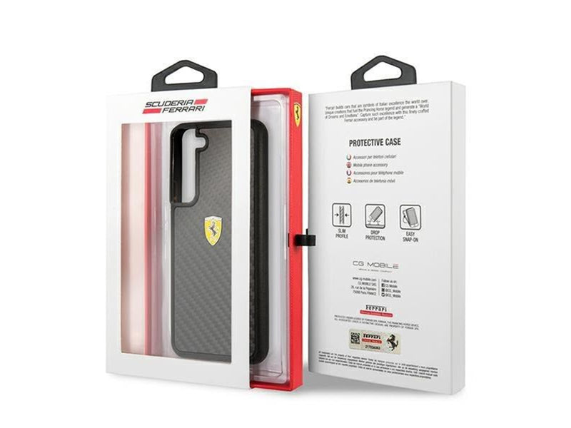 Ferrari On Track Real Carbon Case for Samsung Galaxy S22 - Black
