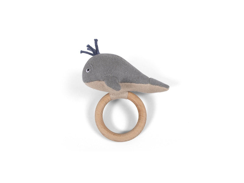 Filibabba Activity toy - Willie the whale rattle Grey