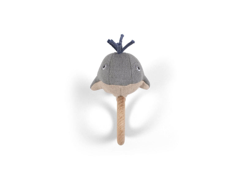 Filibabba Activity toy - Willie the whale rattle Grey