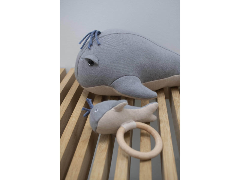 Filibabba Activity toy - Willie the whale rattle Grey