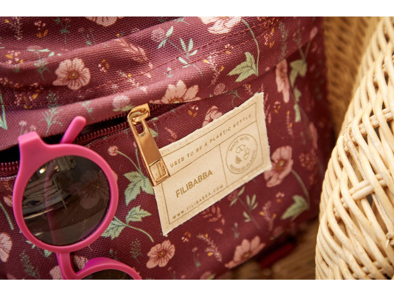 Filibabba Backpack in recycled RPET - Fall Flowers
