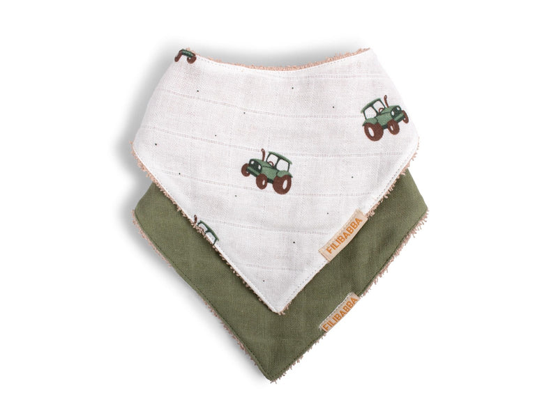 Filibabba Bandana-Lätzchen 2er-Pack - Traktor