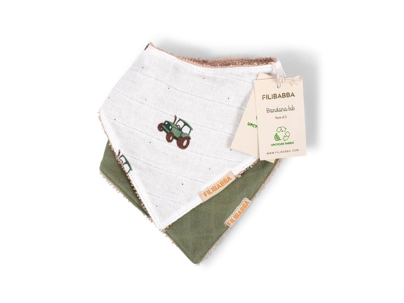 Filibabba Bandana-Lätzchen 2er-Pack - Traktor