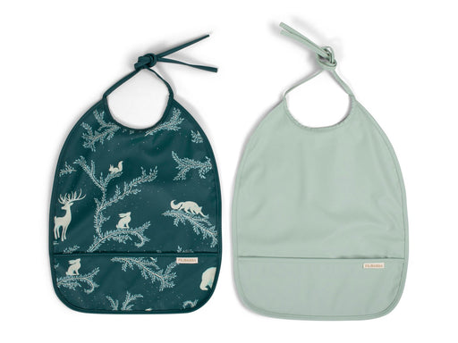 Filibabba Bib with ties 2-pack - Night