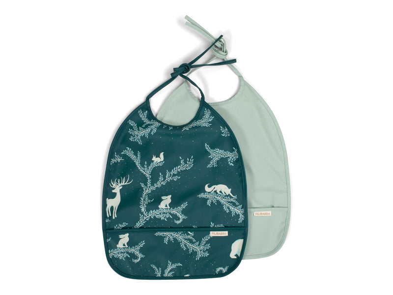 Filibabba Bib with ties 2-pack - Night
