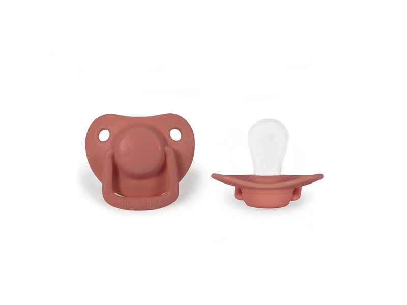 Filibabba Pacifiers 2-pack - Coral 0-6 months