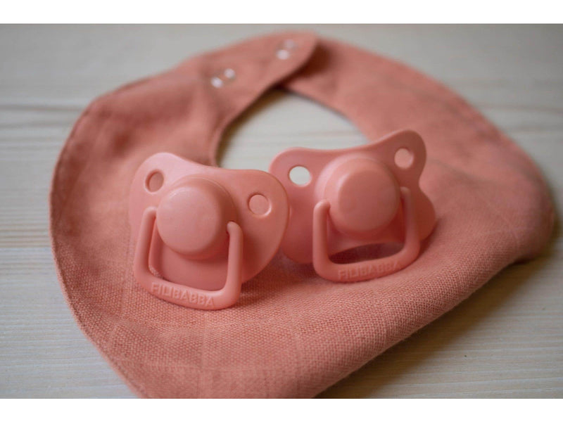 Filibabba Pacifiers 2-pack - Coral +6 months