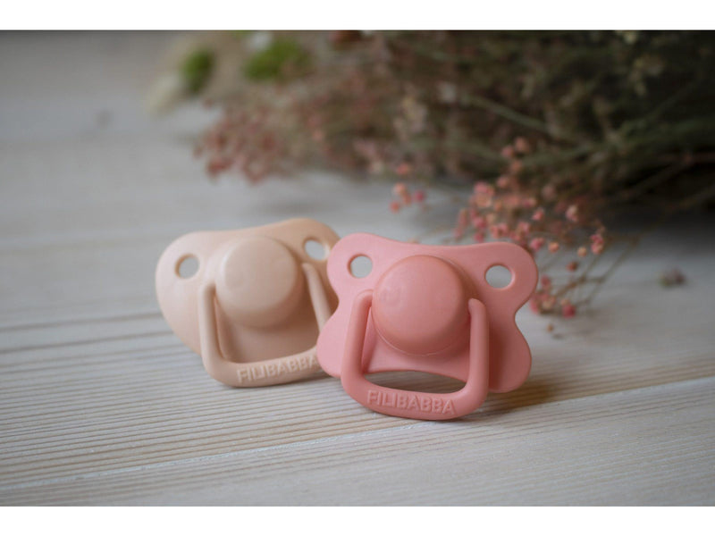 Filibabba Pacifiers 2-pack - Coral +6 months