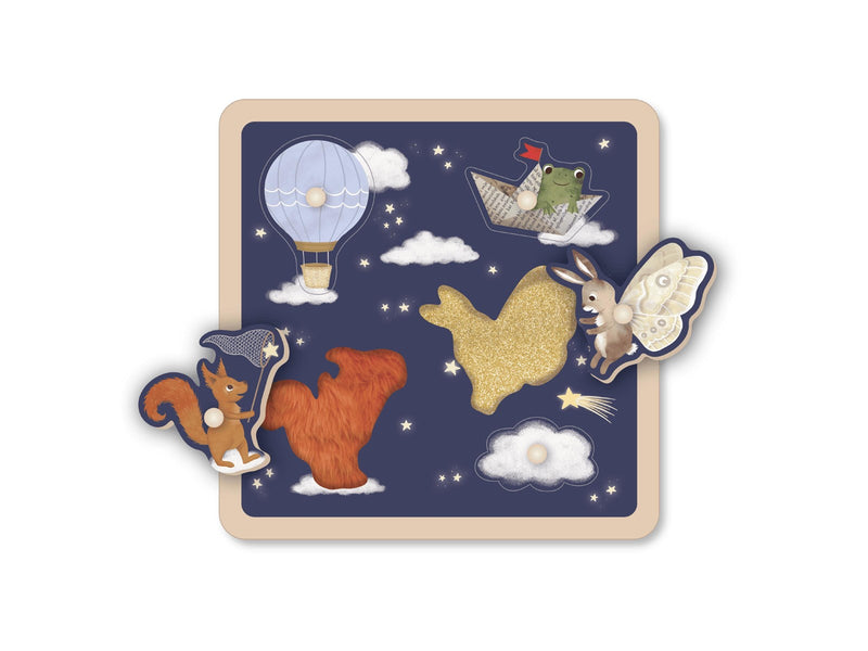 Filibabba Sensorisches Formenpuzzle aus Holz - Little Adventurers