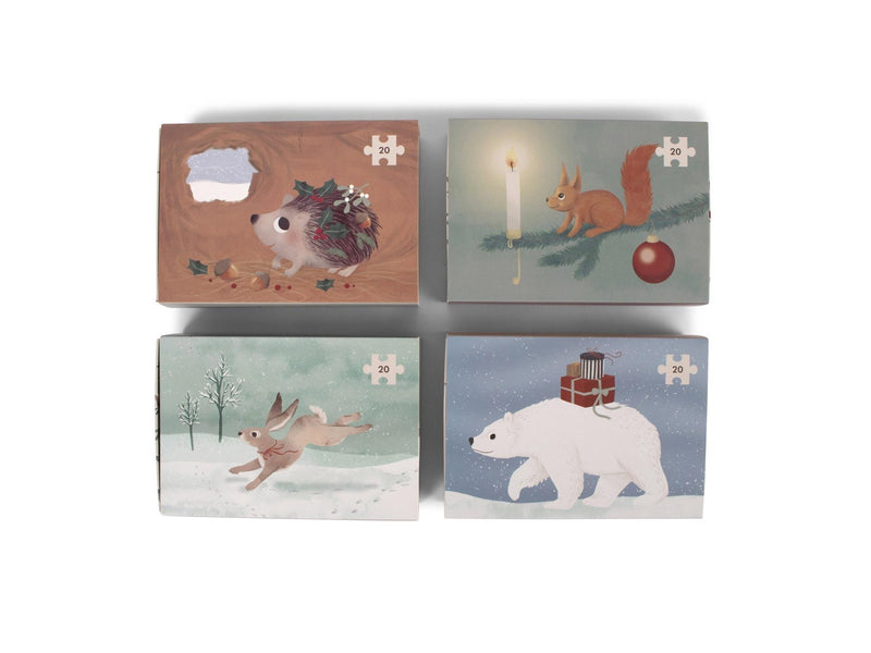 Filibabba Set of 4 puzzles - Wonderful Winter