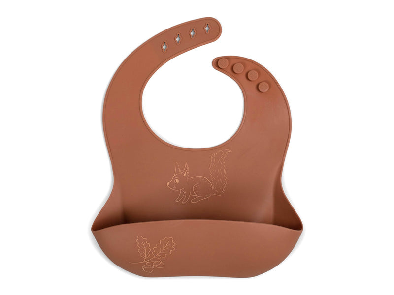Filibabba Silicone bib with print - squirrel