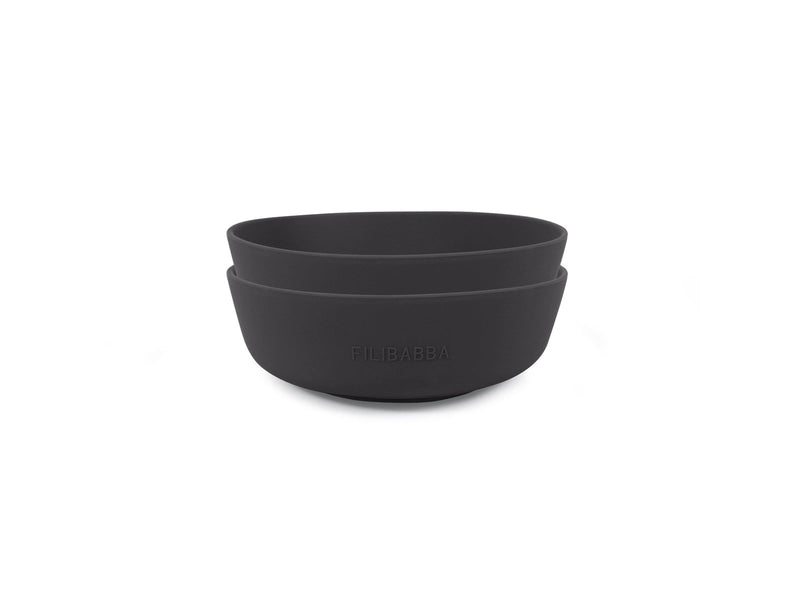 Filibabba Silicone bowl 2-pack - Stone Grey