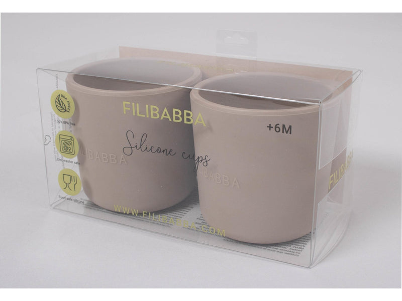Filibabba Silicone cup 2-pack - Warm Grey