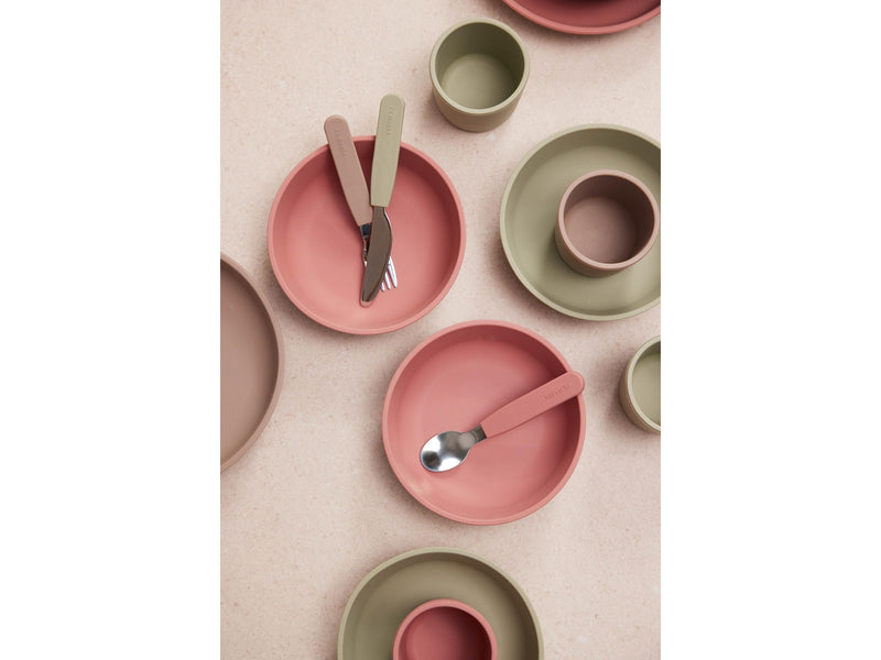 Filibabba Silicone dinner set - Rose