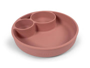 Filibabba Silicone divided plate - Rose