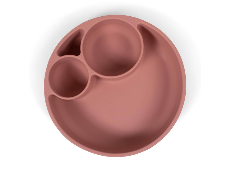 Filibabba Silicone divided plate - Rose