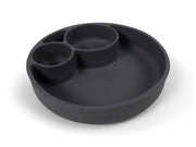 Filibabba Silicone divided plate - Stone Grey