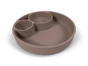Filibabba Silicone divided plate - Warm Grey
