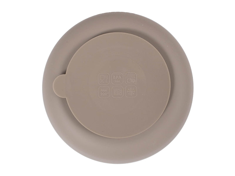 Filibabba Silicone divided plate - Warm Grey