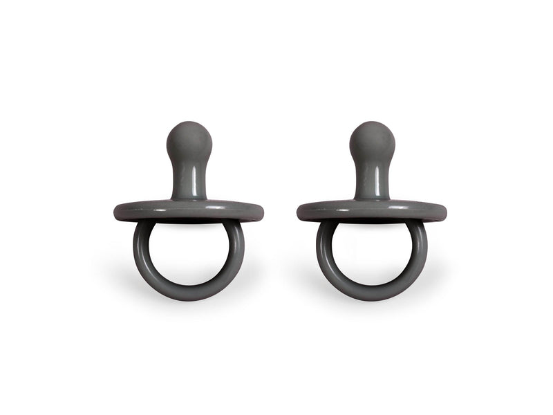 Filibabba Silicone pacifier 2-pack - Stone grey