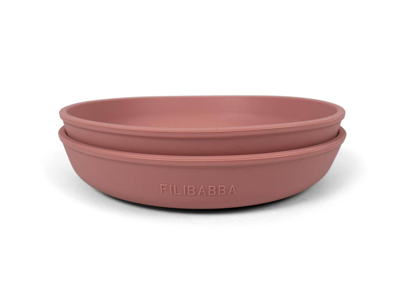 Filibabba Silicone plate 2-pack Rose
