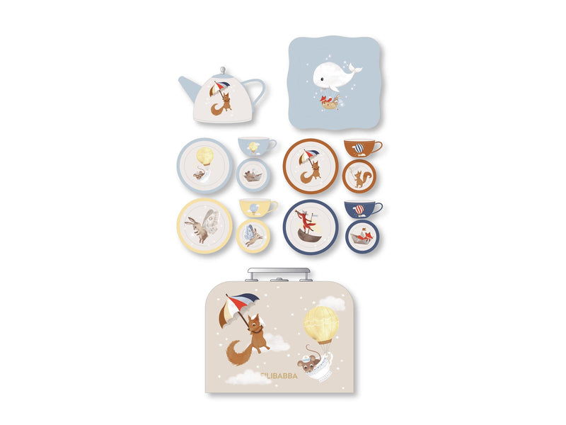 Filibabba Spielkoffer - Tee-Set für 4