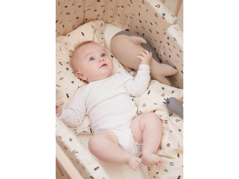 Filibabba Teddy 30 cm - Willie the whale Grey