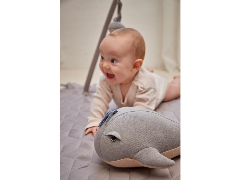 Filibabba Teddy 30 cm - Willie the whale Grey