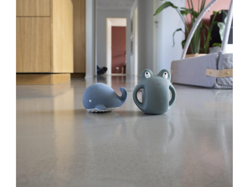 Filibabba Teether - Christian the whale Powder blue