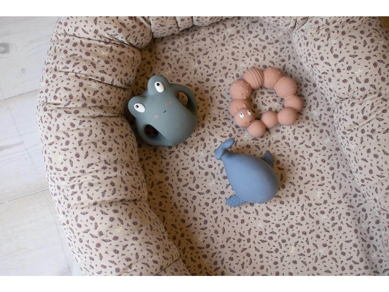 Filibabba Teether - Christian the whale Powder blue