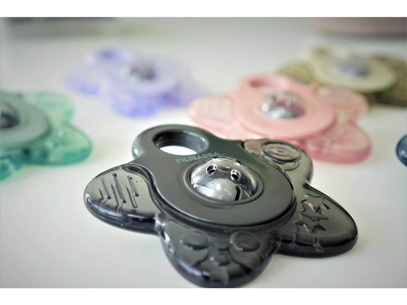 Filibabba Teether - Cooling star 2-pack grey mix