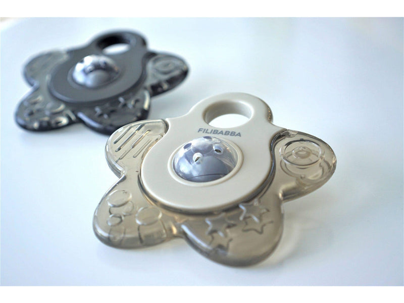 Filibabba Teether - Cooling star 2-pack grey mix
