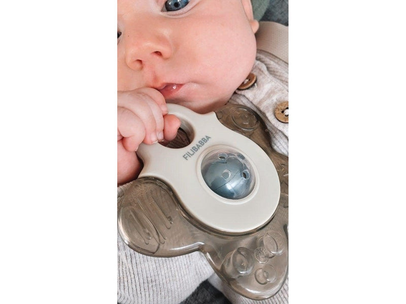 Filibabba Teether - Cooling star 2-pack grey mix