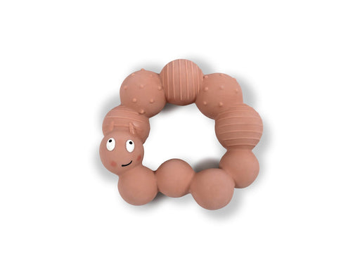 Filibabba Teether - Lily the larva Peach