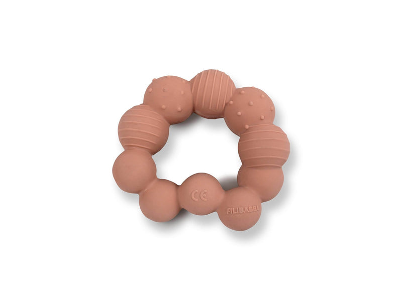 Filibabba Teether - Lily the larva Peach