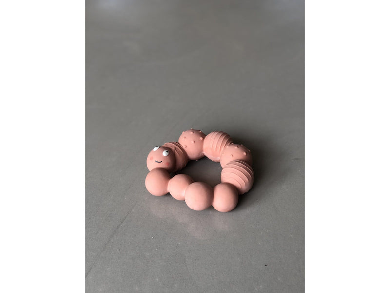 Filibabba Teether - Lily the larva Peach