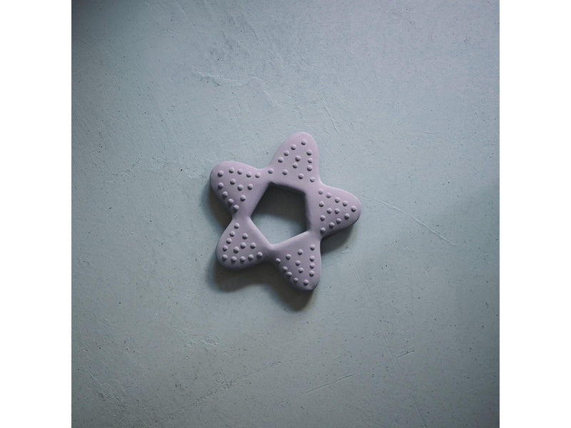 Filibabba Teether - Star rubber - light lavender